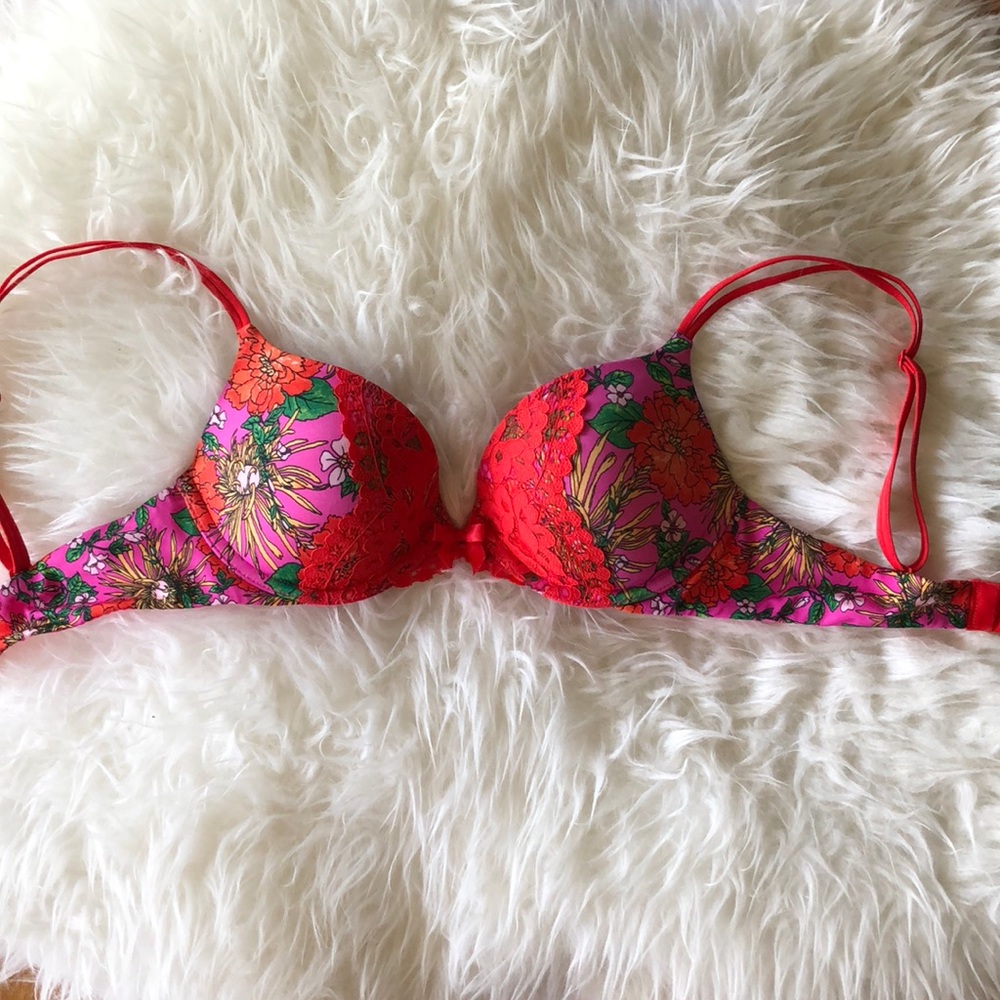 Pink floral VS bra